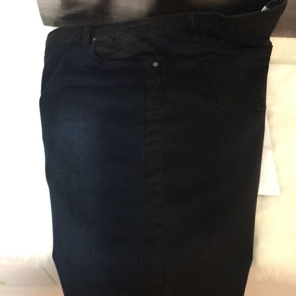 Kenneth Cole Plus size indigo/ Black 2 tone Jeans - Picture 4 of 8